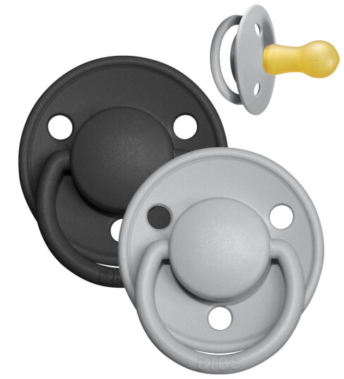 BIBS® Smokk De Lux Cloud/ Black fra 6 måneder, 2 stk.