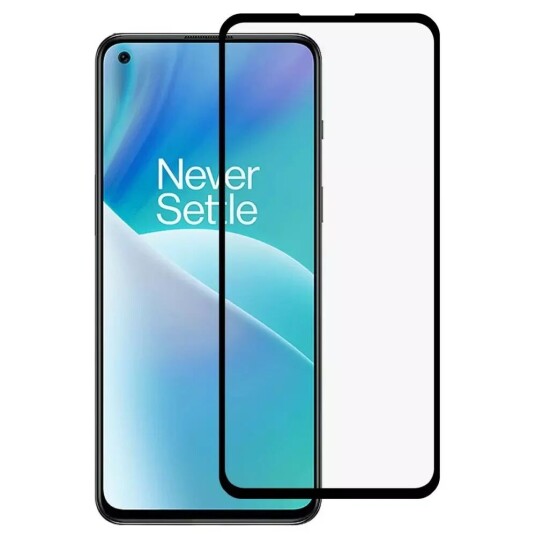 INCOVER OnePlus Nord 2T (5G) Skjermbeskytter i Glass - Full-fit - Svart Kant