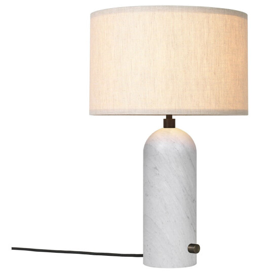 Gubi - Gravity Table Lamp Small Canvas/white Marble - Bordlamper - Space Copenhagen - Hvit