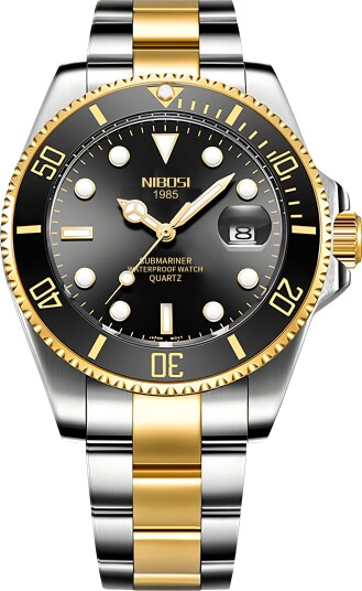Nibosi Nepture Steel Gold Black