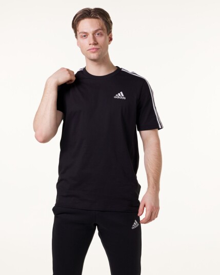 Adidas Essentials 3 Stripes Tee Black S