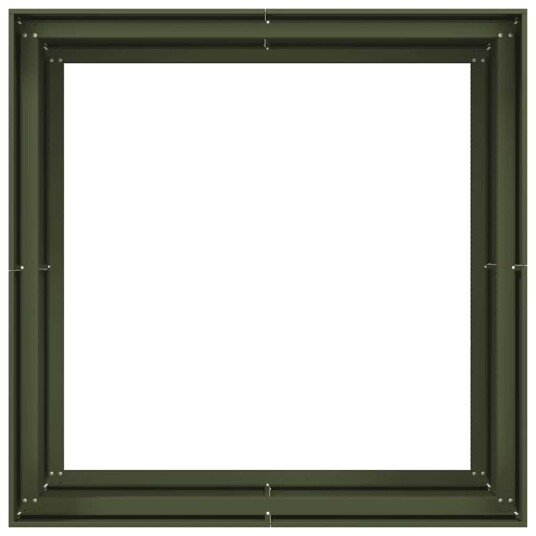vidaXL Plantekasse olivengrønn 100x100x80 cm stål