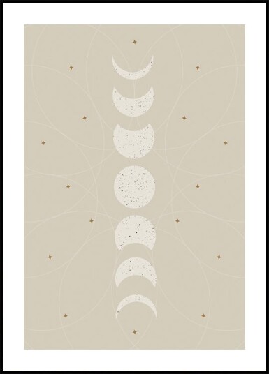 Phases of the Moon Celestial Lunar Cycle Plakat Plakat / 30x40cm Phases of the Moon Celestial Lunar Cycle Plakat Plakat / 30x40cm