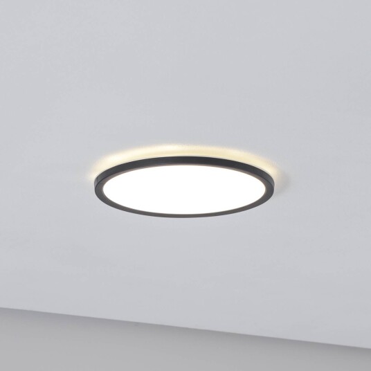 TK Lighting Aqua LED panel Ø 30 cm svart metall/plast CCT dimbar