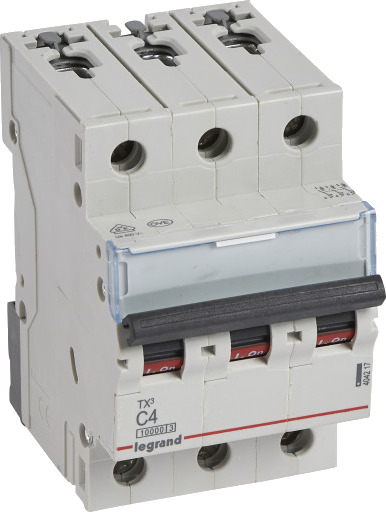 Legrand TX³ MCB automatsikring C4 3P 3M 10/10kA