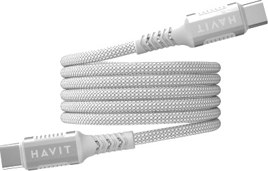 Havit 6939119077556 1 M Usb C Usb C Sølv Hvit Havit 6939119077556 1 M Usb C Usb C Sølv Hvit