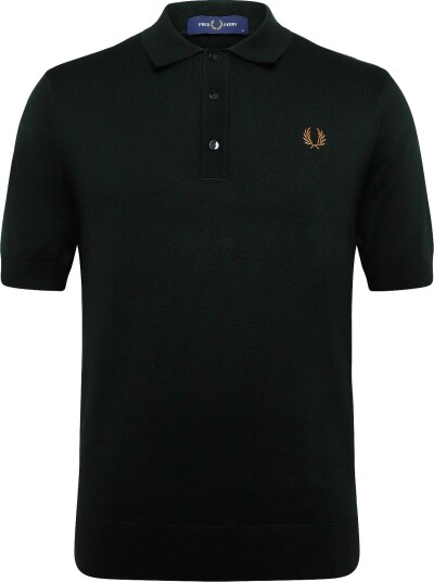 Fred Perry Cotton Knitted Shirt Green XXL