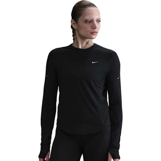 Nike Swift Dri FIT UV LS Crew Dame Black/Reflective Silver L