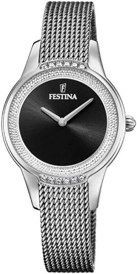 Festina Dameklokke F20494 3 Sort/Stål Ø30 mm