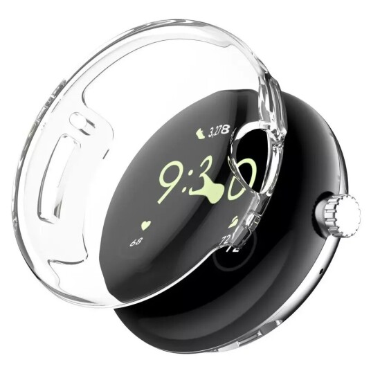 INCOVER Google Pixel Watch fleksibelt TPU Plast Deksel – Gjennomsiktig