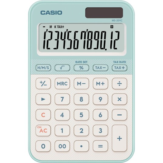 Casio MS 20YC LG Kalkulator Lysegrønn