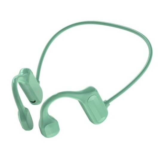 Trådløse sportshodetelefoner med benledning Bl09 Modell Bluetooth 5.2 Hodesett for trening, løping og kjøring Grønn