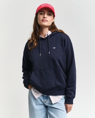 Gant Shield hettegenser med liten logo EVENING BLUE XXL Gant Shield hettegenser med liten logo EVENING BLUE XXL