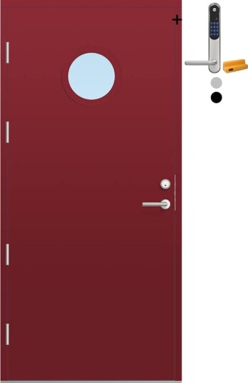 Ytterdør Bygg1 Fjell 10 Klarglass med Yale Doorman Classic Home