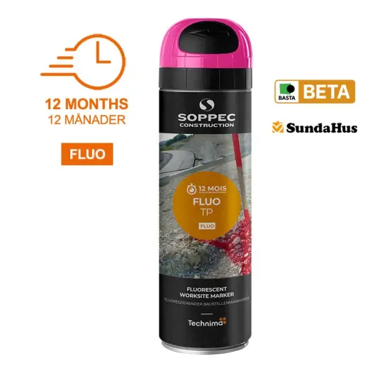 Soppec merkespray fluo tp 500 ml rosa Soppec merkespray fluo tp 500 ml rosa