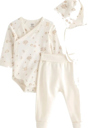 Lindex 3 Piece Baby Starter Kit Cream 56