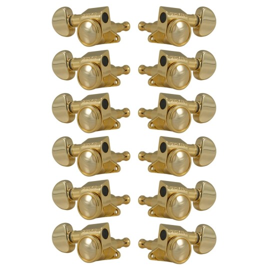 Grover 505g12 Mini Roto-Grip Locking 12-String Guitar Machine Heads, 6+6 Gull