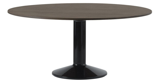 Muuto Midst søylebord Ø 160 Dark Oiled Oak-Black Muuto Midst søylebord Ø 160 Dark Oiled Oak-Black