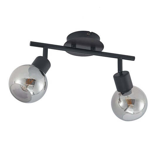 Lindby Eridia takspot, svart, 2 lyskilder Lindby Eridia takspot, svart, 2 lyskilder