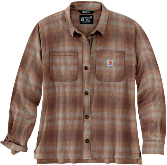 Carhartt Midweight Flannel Skjorter til damer L Hvit Brun