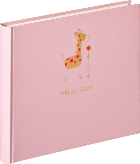 Walther Hello Babyalbum  Rosa - 25x28 Cm (50 Hvite Sider / 25 Ark)