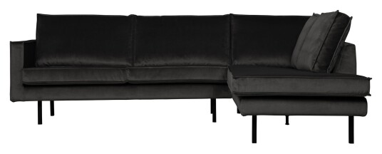 BePureHome Rodeo Sofa m/høyrevendt sjese  - Antracit Velur