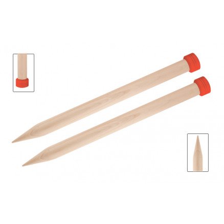 KnitPro Jumbo Birch Strikkepinner / Genserpinner Bjørk 30cm 25,00mm / 11.8in US50 KnitPro Jumbo Birch Strikkepinner / Genserpinner Bjørk 30cm 25,00mm / 11.8in US50