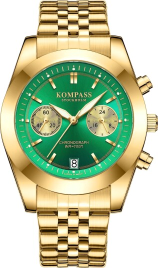 Kompass Navigator Chrono Gold Green