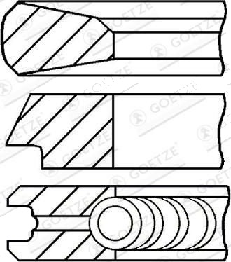 Stempelringsett GOETZE ENGINE 08 429200 00