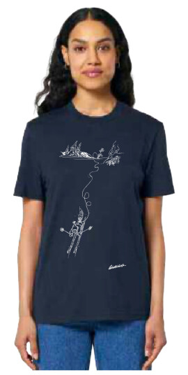 Huset Aukrust Gurin French Navy t-skjorte M