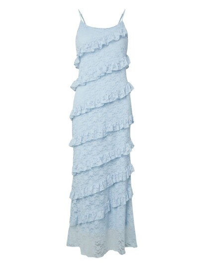 YAS Yasbee Strap Ankle Lace Dress   Ex   Blue   S