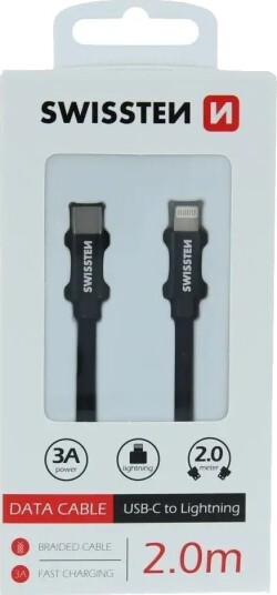 Usb-Kabel Swissten Textile Universal Quick Charge 3.1 Usb-C Til Lightning 2 M