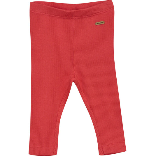 Minymo Leggings Rib Tomatpuré 68 Leggings Rød 62