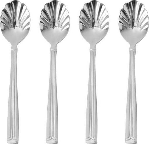Stiernholm Flora dessertskje 14 cm 4 stk stål