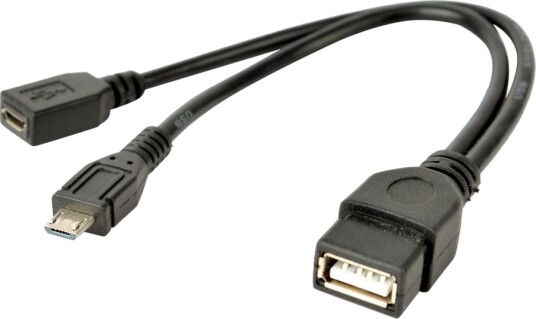 Cablexpert - USB-kabel - USB (hunn) til Micro-USB type B - USB 2.0 OTG - 15 cm - formstøpt Cablexpert - USB-kabel - USB (hunn) til Micro-USB type B - USB 2.0 OTG - 15 cm - formstøpt