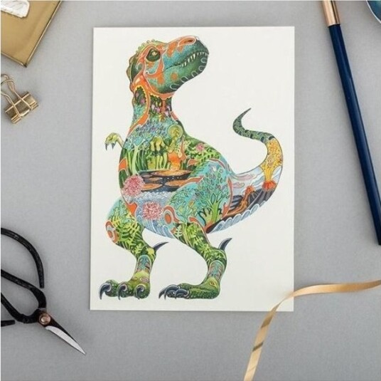 A100 B6 Carnet + Tyrannosaurus Konvolutt