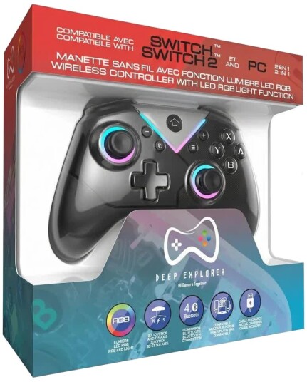 Deep Explorer Moon Trådløs Kontroller Nintendo Switch/Switch 2 Sort Deep Explorer Moon Trådløs Kontroller Nintendo Switch/Switch 2 Sort