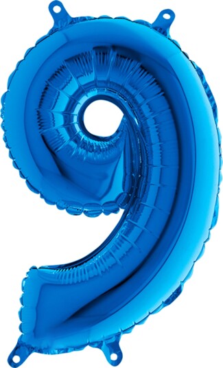 Ballongkungen Tallballong Mini Blå Metallic Tallet 9 14009B