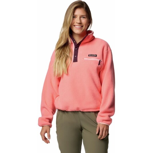 Columbia W Helvetia II Cropped Half Snap Fleece Alpenglow Columbia W Helvetia II Cropped Half Snap Fleece Alpenglow