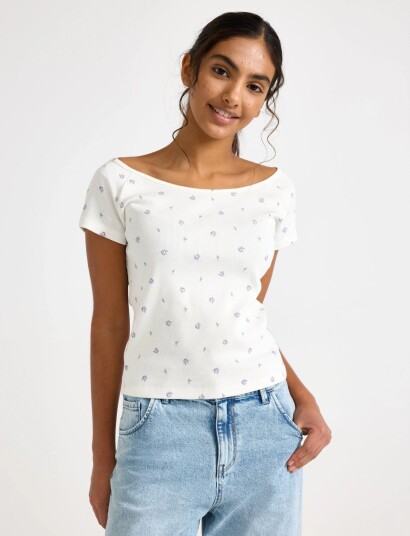 Lindex Ribbed Top White 128 Lindex Ribbed Top White 128