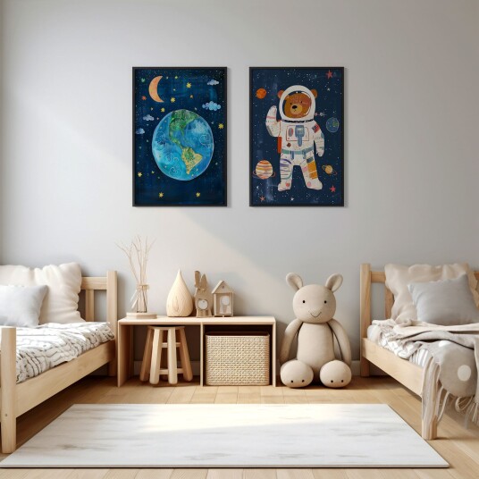 Namly Design Plakat Romeventyr Bjørn / Sett av 2 POSTERT8AP6R Namly Design Plakat Romeventyr Bjørn / Sett av 2 POSTERT8AP6R