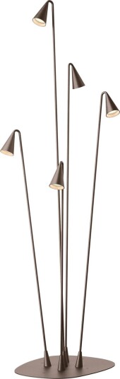 Brisa utendørs LED gulvlampe 5 lyskilder brun   Vibia   Design   Plast
