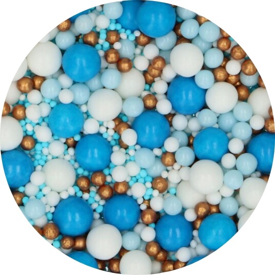 Funcakes Myke Perler Mix Blue Celebration 80g | Slikkepott.No Funcakes Myke Perler Mix Blue Celebration 80g | Slikkepott.No