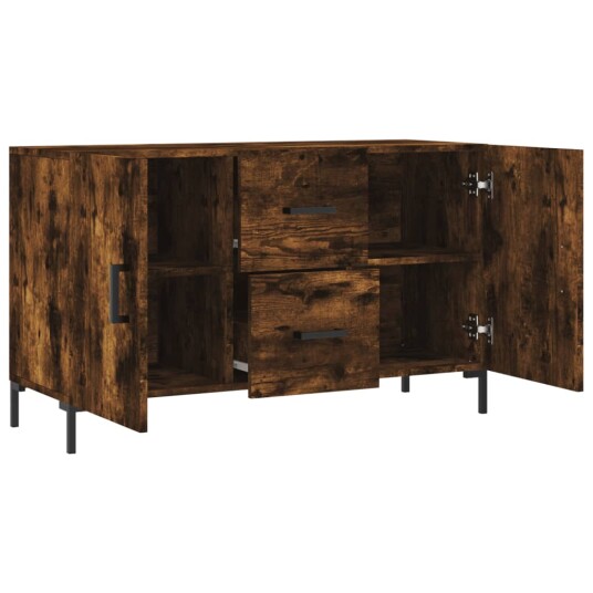 vidaXL Skjenk røkt eik 100x36x60 cm konstruert tre