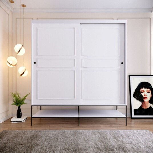Elesham Garderobe 57x190 - Hvit