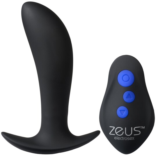 Zeus Pro-Shocker Vibrating and E-Stim Prostate Plug - Svart Zeus Pro-Shocker Vibrating and E-Stim Prostate Plug - Svart