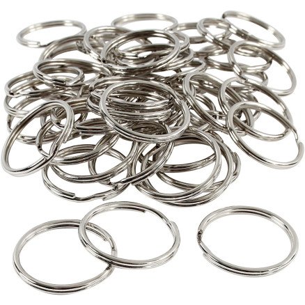 Diverse Nøkkelring diam 30 mm 80 stk 1 pk