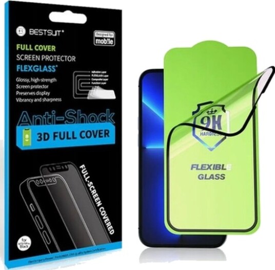 Bestsuit Hybrid Glass Bestsuit Flexible 5D Full Glue For Samsung Galaxy A35 5G Svart
