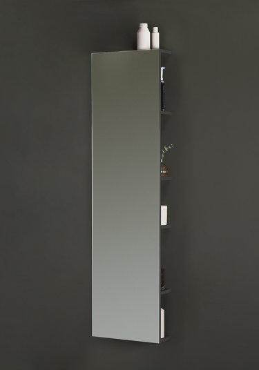 Hafa Store Speil i helfigur 400 40x155 cm m/oppbevaring 400 Antrasitt Hafa Store Speil i helfigur 400 40x155 cm m/oppbevaring 400 Antrasitt