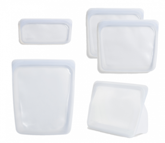 STASHER Silikonpose Matoppbevaring Startsett Klar 5pk